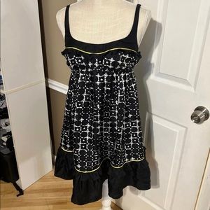 Susana Monaco NWT black & white silk slipdress sz4